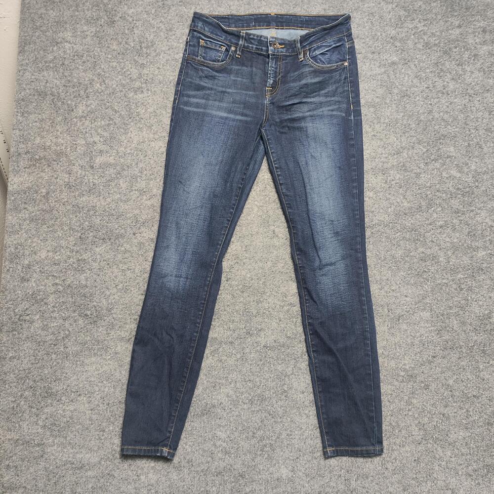 Guess Jeans Womens 29 Medium Wash Blue Mid Rise Slim Skinny Denim Classic